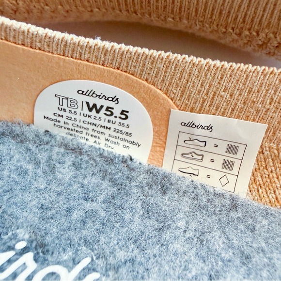 Allbirds Tree Breezers Flats Lux Beige Knit Ballet Shoes Women's size 5.5 - Picture 11 of 13